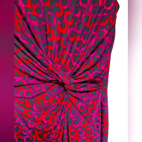 Lauren Ralph Lauren Pink and Black Midi Dress - Picture 3 of 4